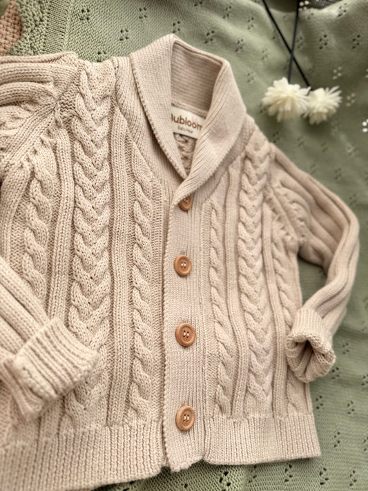 Pure Knit Cardigan In Sandstone