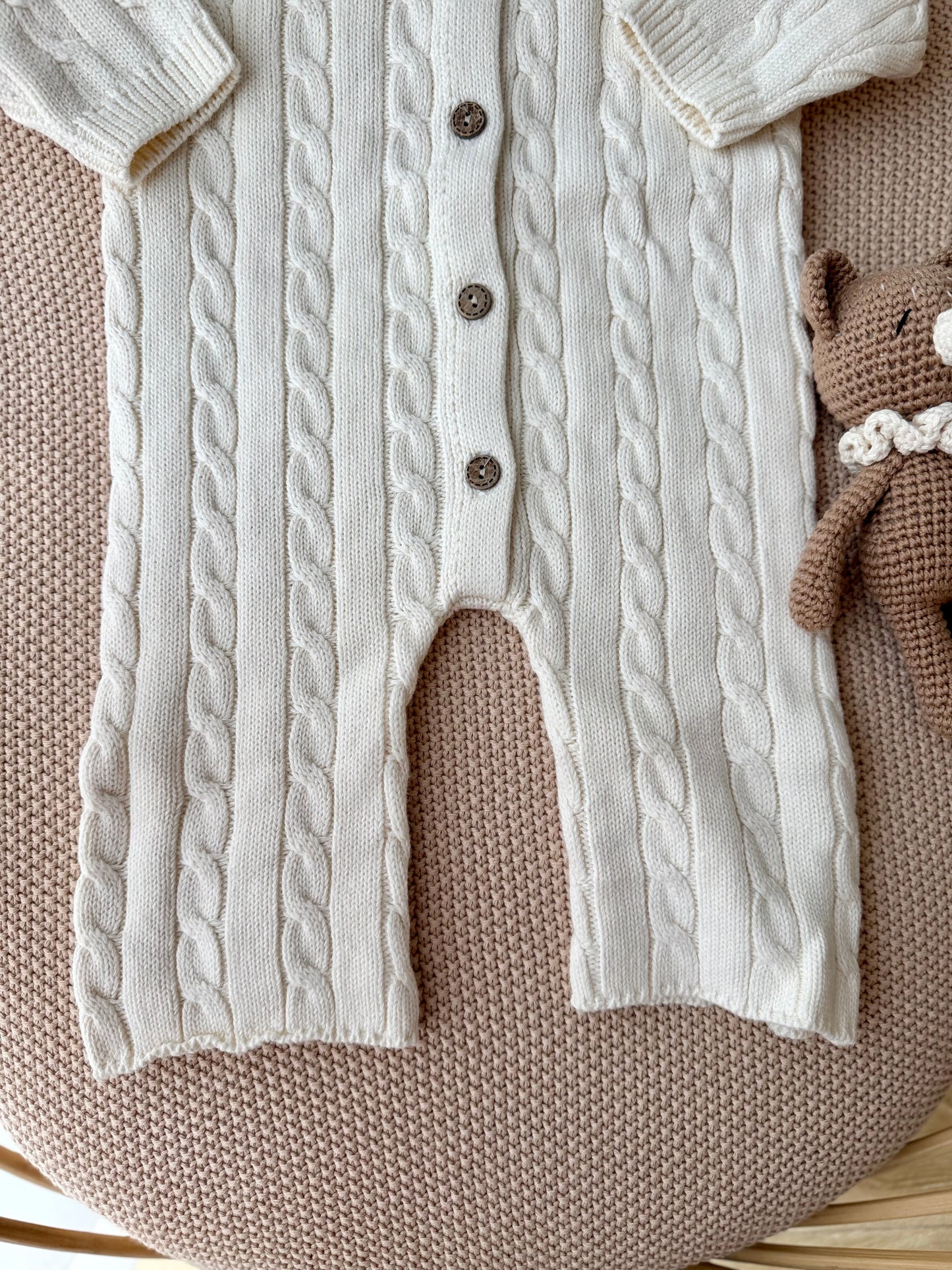Ivory Knit Romper