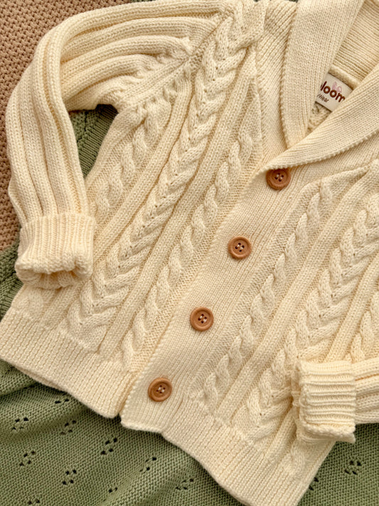 Pure Knit Cardigan In Beige