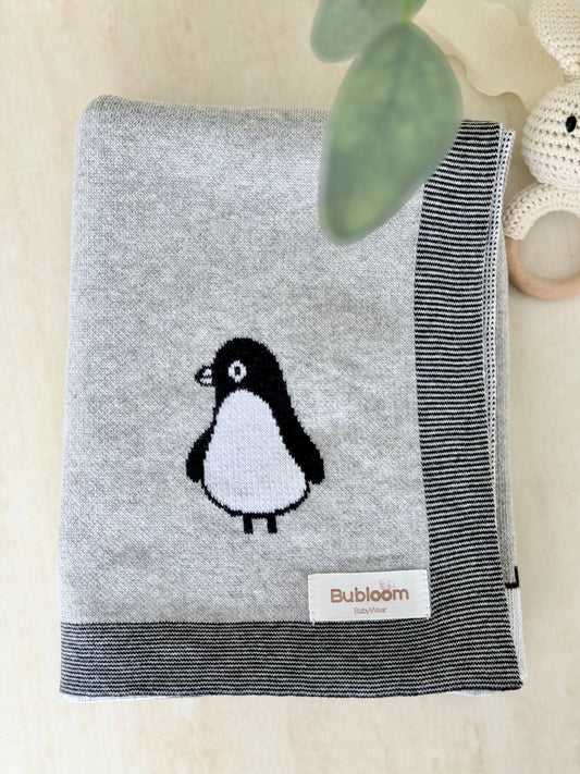Penguin Knit Blanket