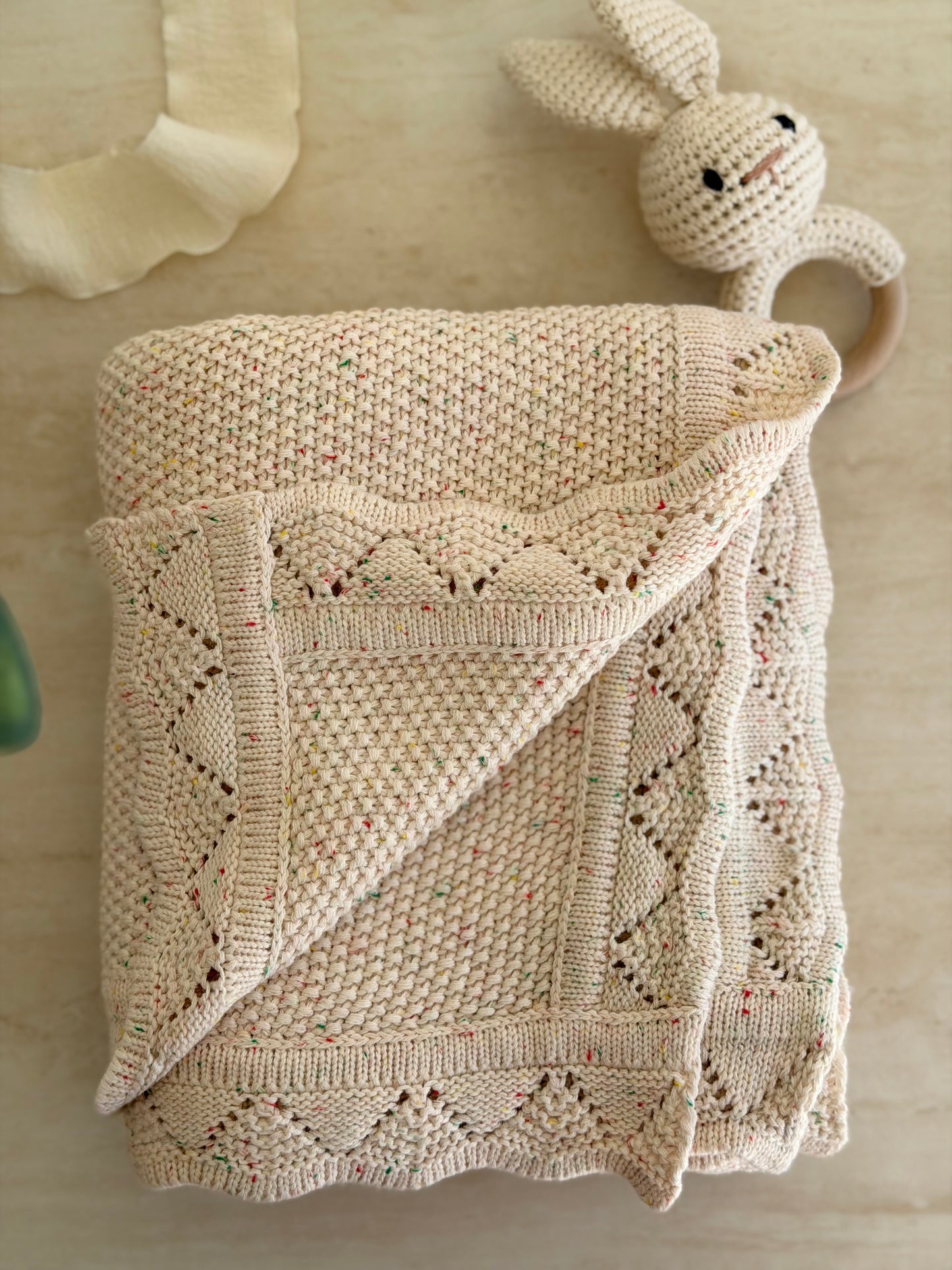 Heirloom Knit Blanket In Stardust