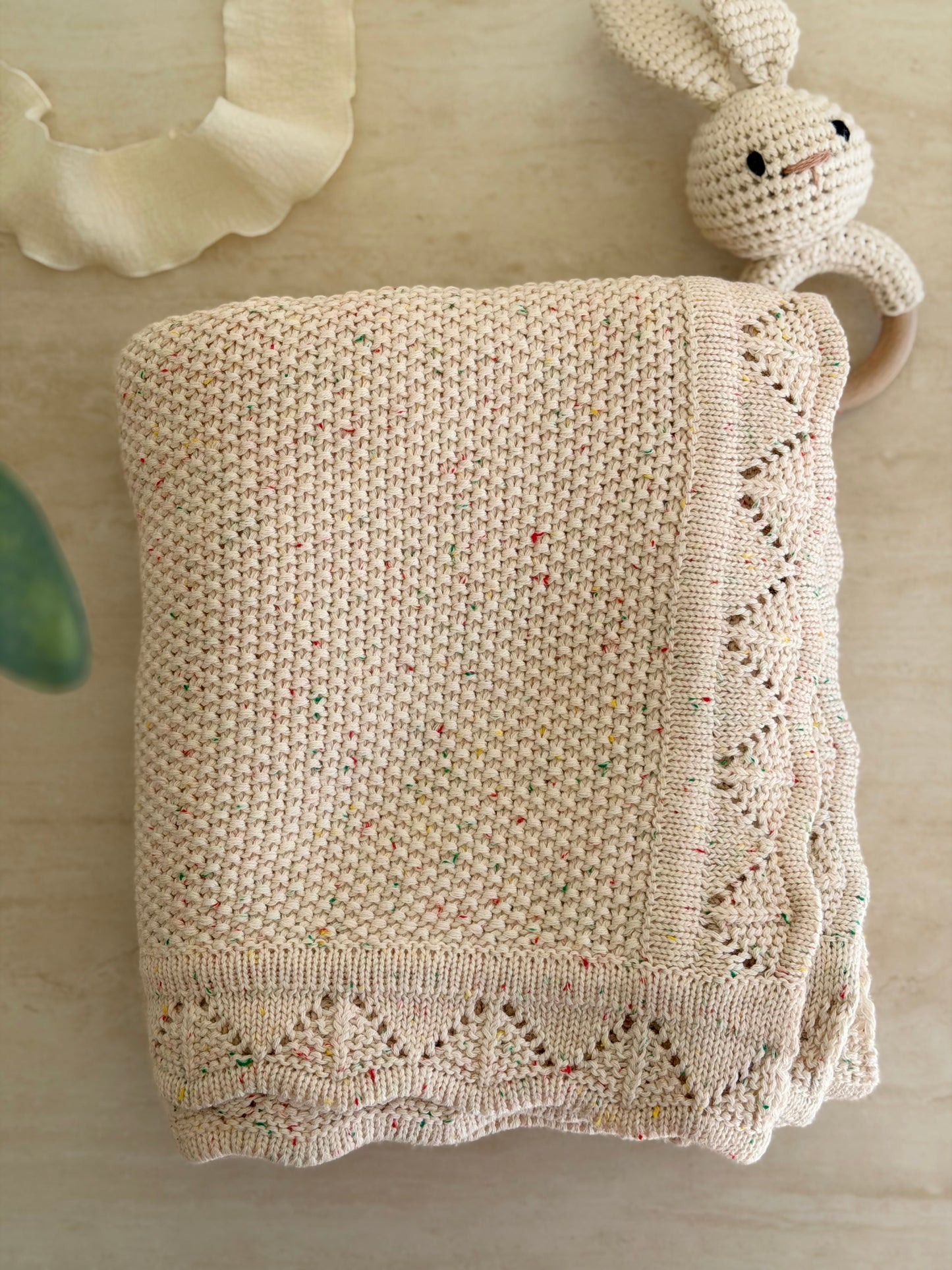 Heirloom Knit Blanket In Stardust