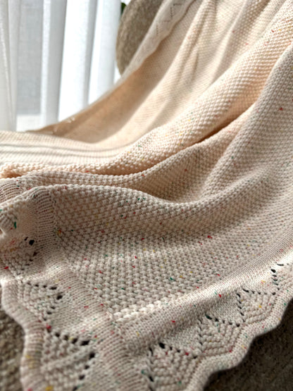 Heirloom Knit Blanket In Stardust