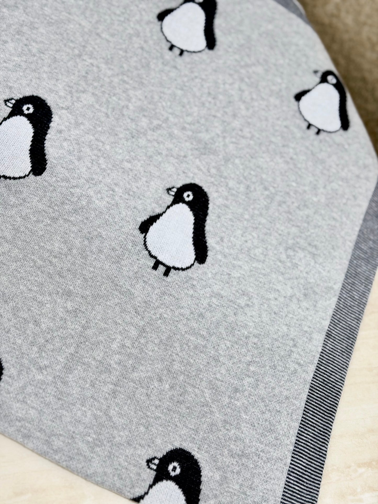 Penguin Knit Blanket