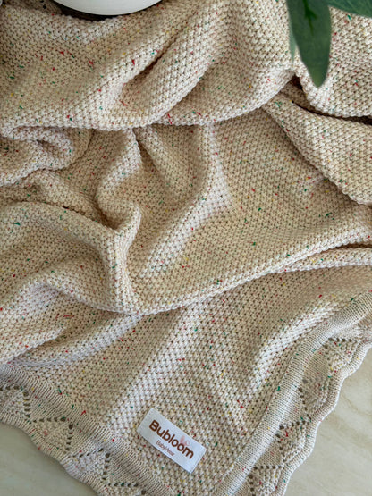 Heirloom Knit Blanket In Stardust