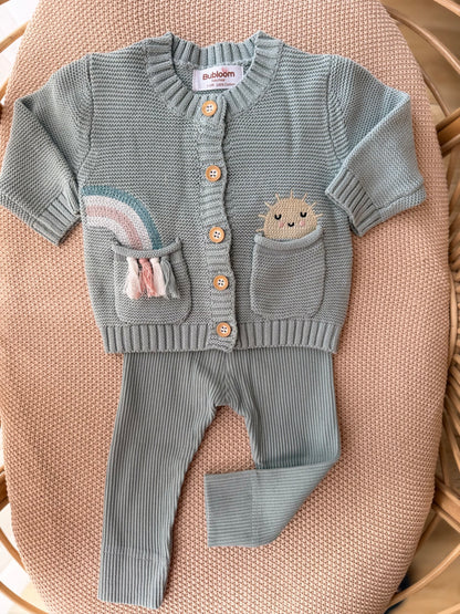 Blue Sky Set (Cardigan & Bottom)