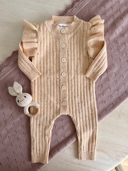 The Blooming Ruffle Knit Romper