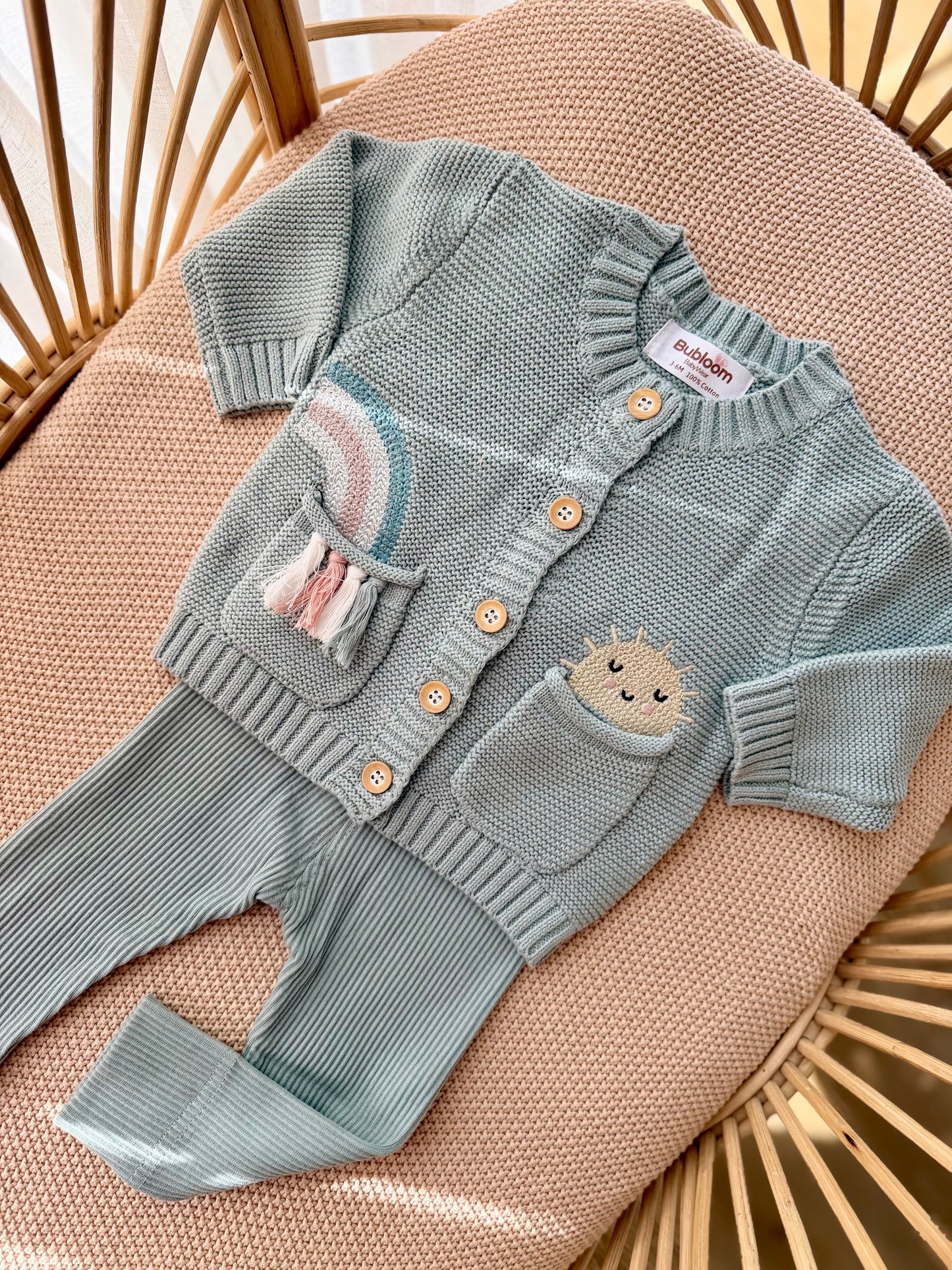 Blue Sky Set (Cardigan & Bottom)