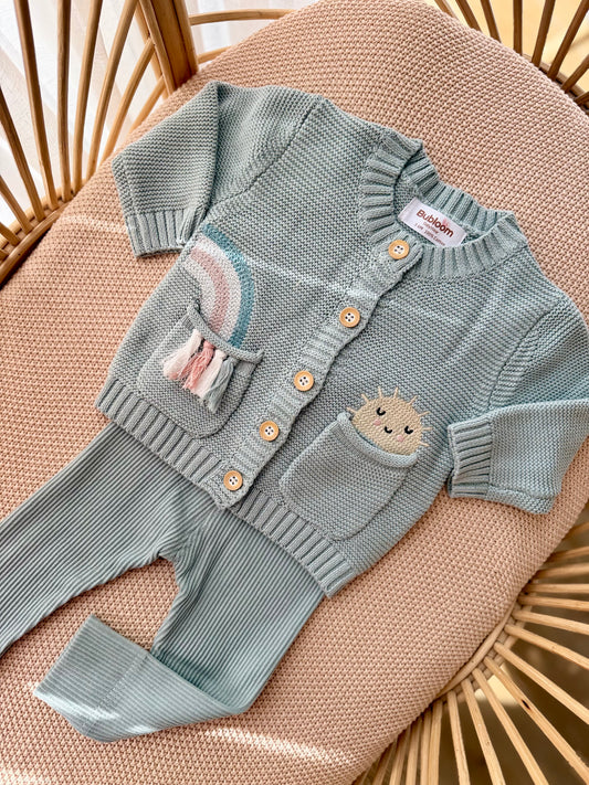 Blue Sky Set (Cardigan & Bottom)