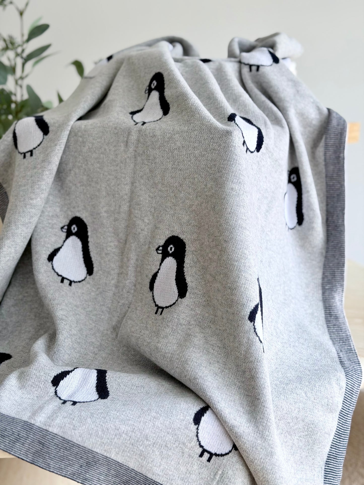 Penguin Knit Blanket