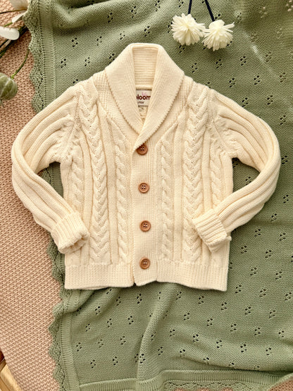 Pure Knit Cardigan In Beige