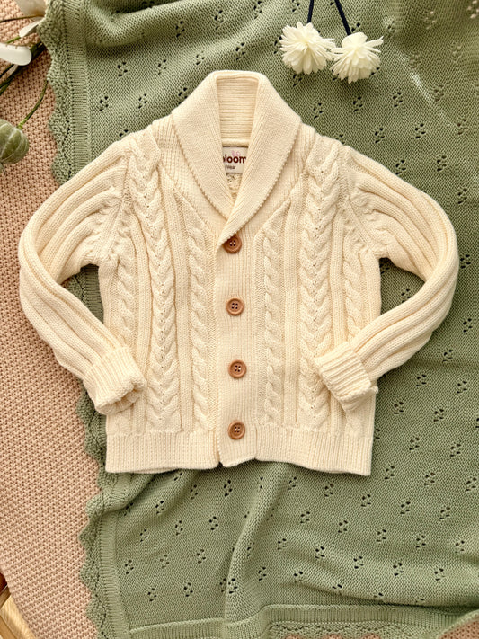 Pure Knit Cardigan In Beige