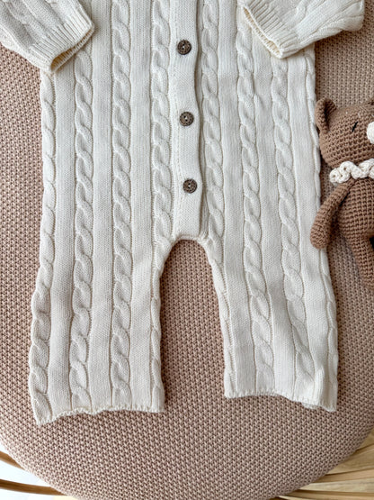 Ivory Knit Romper
