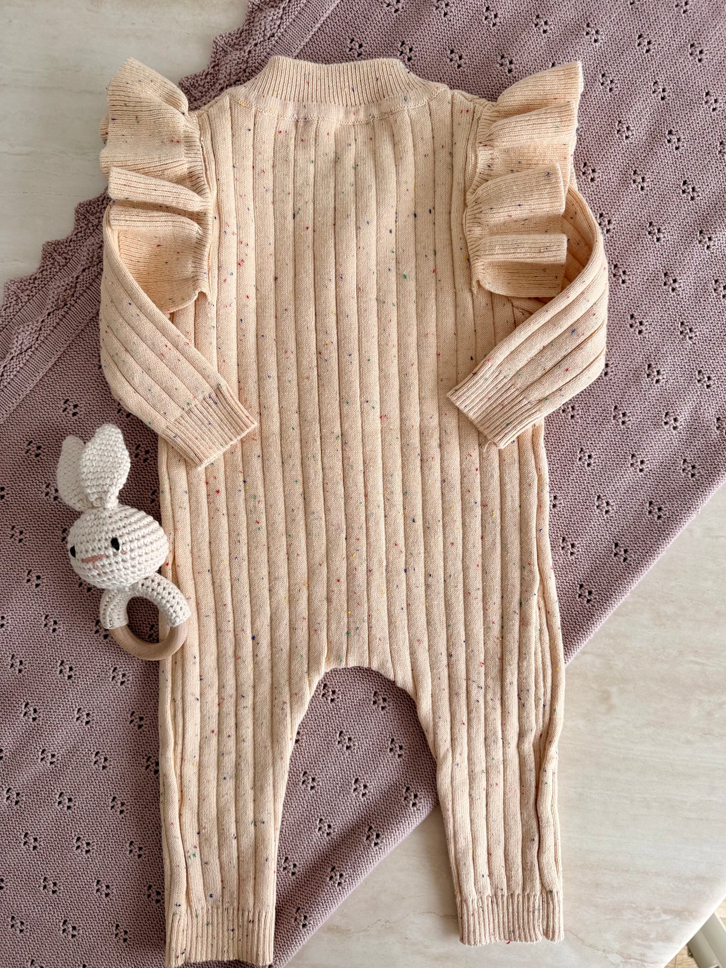 The Blooming Ruffle Knit Romper