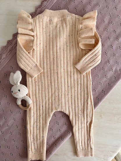 The Blooming Ruffle Knit Romper