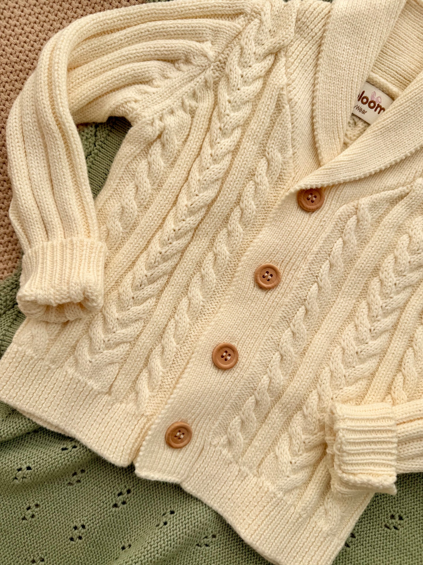 Pure Knit Cardigan In Beige