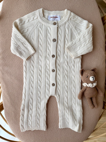 Ivory Knit Romper