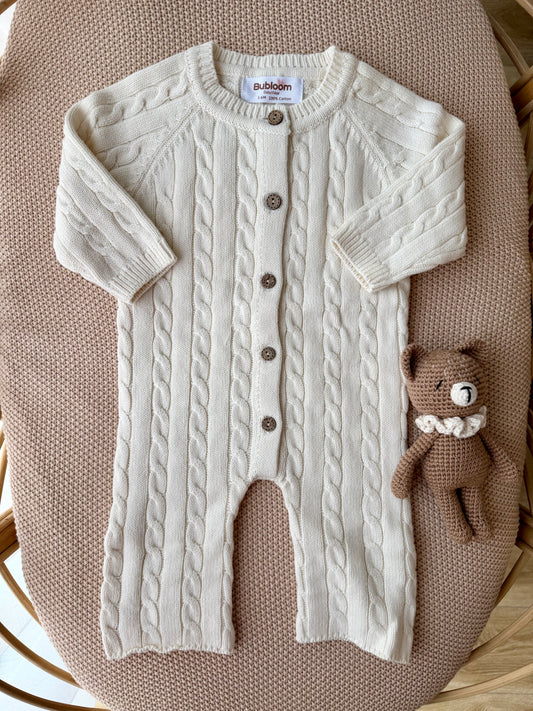 Ivory Knit Romper