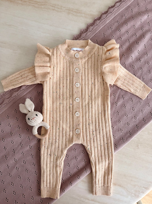 The Blooming Ruffle Knit Romper