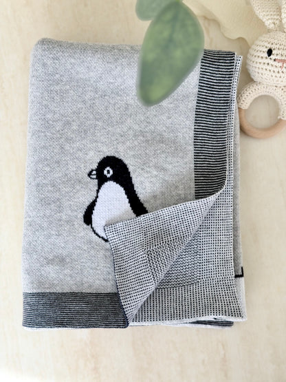 Penguin Knit Blanket