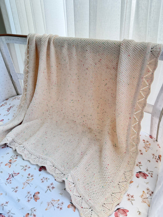 Heirloom Knit Blanket In Stardust