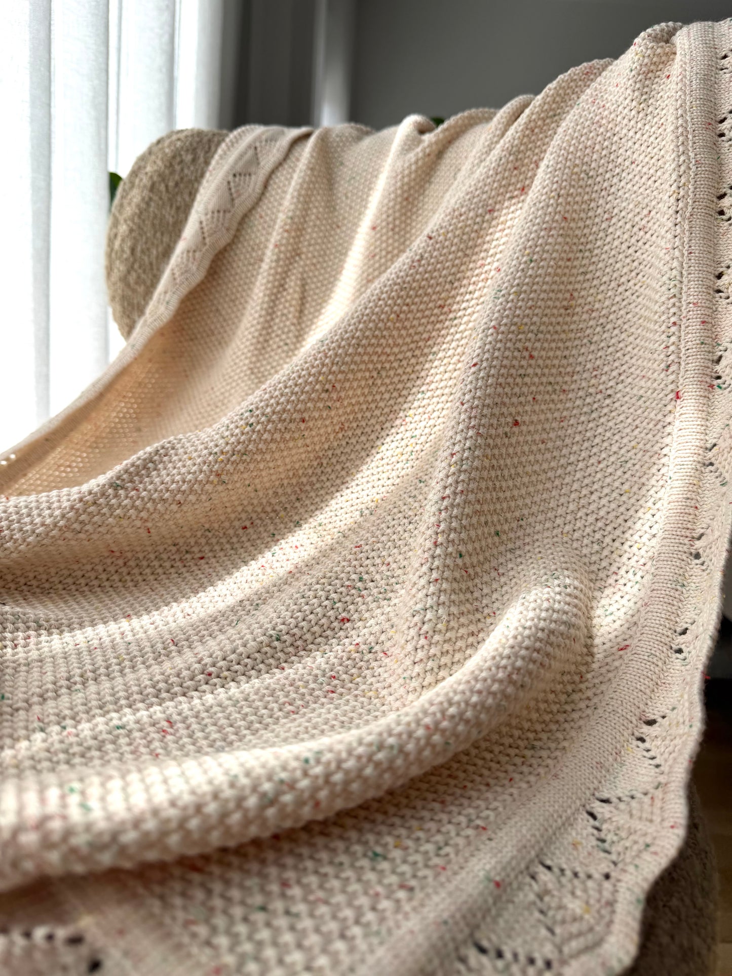 Heirloom Knit Blanket In Stardust