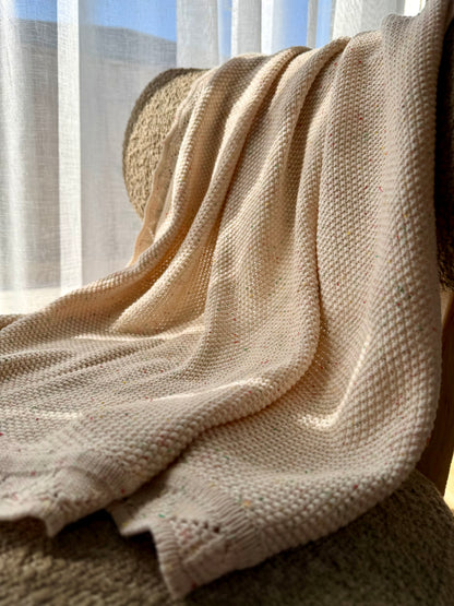 Heirloom Knit Blanket In Stardust