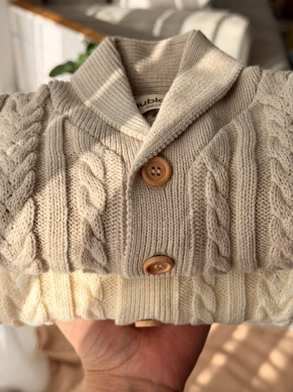 Pure Knit Cardigan In Beige