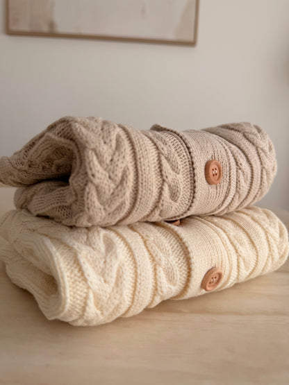 Pure Knit Cardigan In Beige