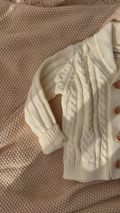 Pure Knit Cardigan In Beige